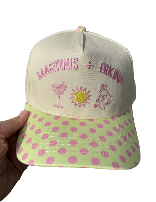 MARTINIS & BIKINIS CANVAS CAP - LAST CALL